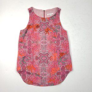 Cabi Pink Paisley Sleeveless Tank Top Size S